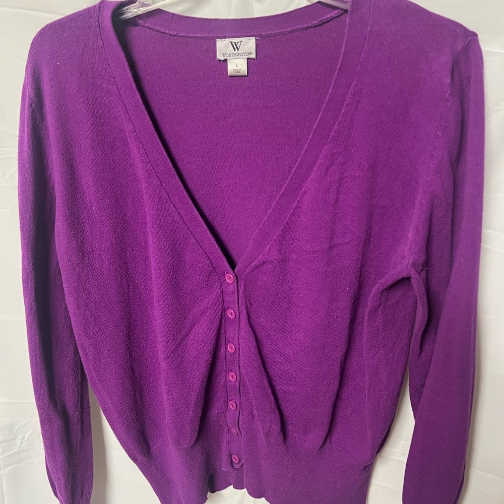 Worthington Purple Women's Cardigan